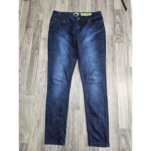 Indigo Rein Jeans Womens Juniors 13 Blue Skinny Denim Dark Wash Embroidered